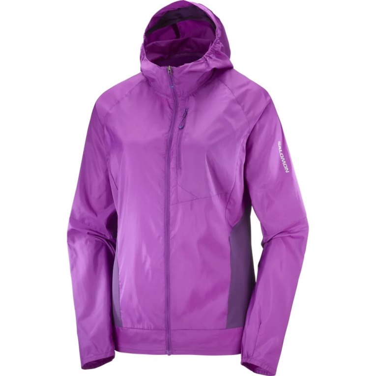 Purple Salomon Bonatti Cross Wind Women's Shell Jackets | IE BA3192